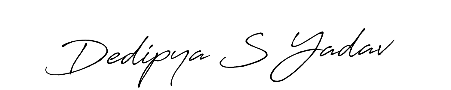 Make a short Dedipya S Yadav signature style. Manage your documents anywhere anytime using Antro_Vectra_Bolder. Create and add eSignatures, submit forms, share and send files easily. Dedipya S Yadav signature style 7 images and pictures png
