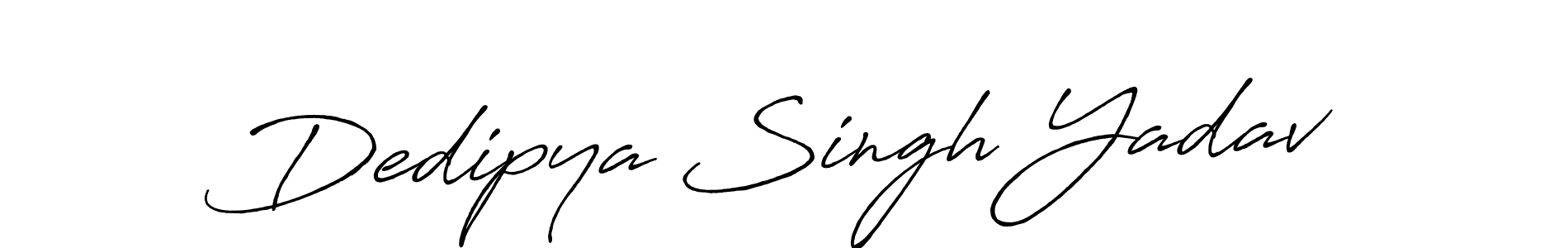 Use a signature maker to create a handwritten signature online. With this signature software, you can design (Antro_Vectra_Bolder) your own signature for name Dedipya Singh Yadav. Dedipya Singh Yadav signature style 7 images and pictures png