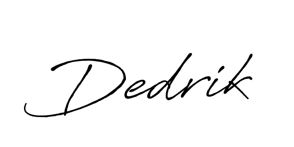 Make a beautiful signature design for name Dedrik. With this signature (Antro_Vectra_Bolder) style, you can create a handwritten signature for free. Dedrik signature style 7 images and pictures png
