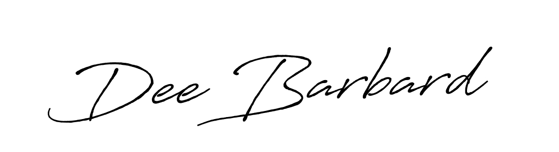 Dee Barbard stylish signature style. Best Handwritten Sign (Antro_Vectra_Bolder) for my name. Handwritten Signature Collection Ideas for my name Dee Barbard. Dee Barbard signature style 7 images and pictures png