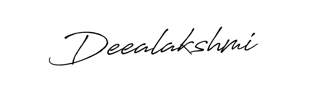 How to make Deealakshmi signature? Antro_Vectra_Bolder is a professional autograph style. Create handwritten signature for Deealakshmi name. Deealakshmi signature style 7 images and pictures png