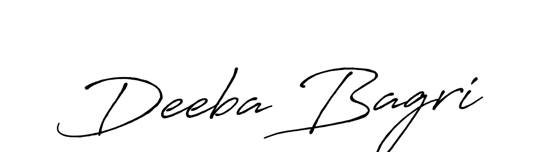 Create a beautiful signature design for name Deeba Bagri. With this signature (Antro_Vectra_Bolder) fonts, you can make a handwritten signature for free. Deeba Bagri signature style 7 images and pictures png