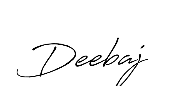 Create a beautiful signature design for name Deebaj. With this signature (Antro_Vectra_Bolder) fonts, you can make a handwritten signature for free. Deebaj signature style 7 images and pictures png