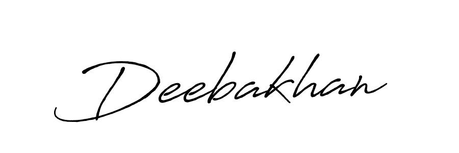 Use a signature maker to create a handwritten signature online. With this signature software, you can design (Antro_Vectra_Bolder) your own signature for name Deebakhan. Deebakhan signature style 7 images and pictures png