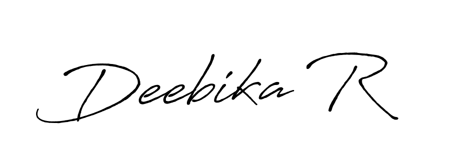 Make a beautiful signature design for name Deebika R. With this signature (Antro_Vectra_Bolder) style, you can create a handwritten signature for free. Deebika R signature style 7 images and pictures png