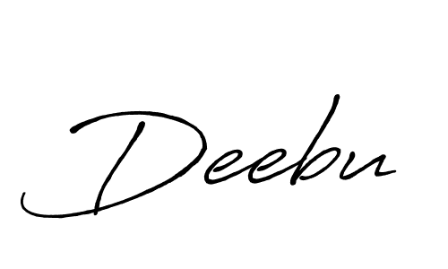 Create a beautiful signature design for name Deebu. With this signature (Antro_Vectra_Bolder) fonts, you can make a handwritten signature for free. Deebu signature style 7 images and pictures png