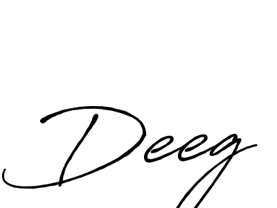 Deeg stylish signature style. Best Handwritten Sign (Antro_Vectra_Bolder) for my name. Handwritten Signature Collection Ideas for my name Deeg. Deeg signature style 7 images and pictures png