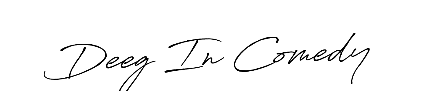 Deeg In Comedy stylish signature style. Best Handwritten Sign (Antro_Vectra_Bolder) for my name. Handwritten Signature Collection Ideas for my name Deeg In Comedy. Deeg In Comedy signature style 7 images and pictures png