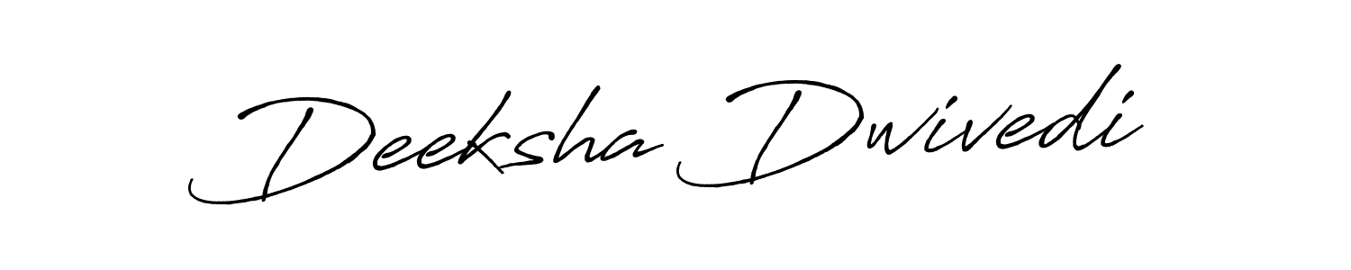 Create a beautiful signature design for name Deeksha Dwivedi. With this signature (Antro_Vectra_Bolder) fonts, you can make a handwritten signature for free. Deeksha Dwivedi signature style 7 images and pictures png