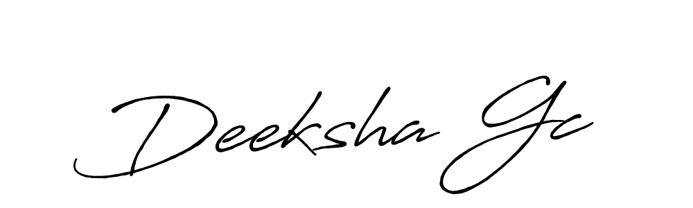 It looks lik you need a new signature style for name Deeksha Gc. Design unique handwritten (Antro_Vectra_Bolder) signature with our free signature maker in just a few clicks. Deeksha Gc signature style 7 images and pictures png