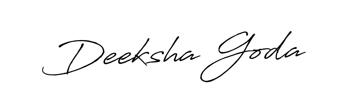 Similarly Antro_Vectra_Bolder is the best handwritten signature design. Signature creator online .You can use it as an online autograph creator for name Deeksha Goda. Deeksha Goda signature style 7 images and pictures png