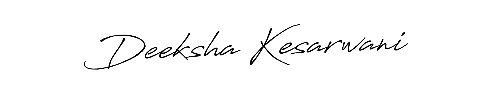 Create a beautiful signature design for name Deeksha Kesarwani. With this signature (Antro_Vectra_Bolder) fonts, you can make a handwritten signature for free. Deeksha Kesarwani signature style 7 images and pictures png