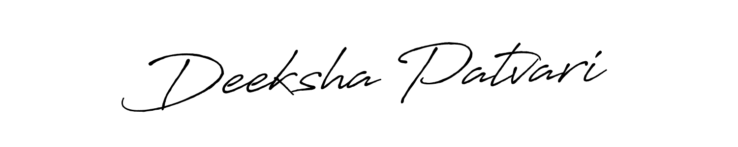 You should practise on your own different ways (Antro_Vectra_Bolder) to write your name (Deeksha Patvari) in signature. don't let someone else do it for you. Deeksha Patvari signature style 7 images and pictures png