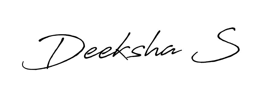 How to make Deeksha S signature? Antro_Vectra_Bolder is a professional autograph style. Create handwritten signature for Deeksha S name. Deeksha S signature style 7 images and pictures png