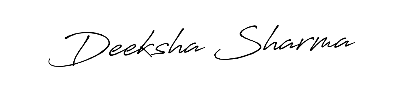 Make a short Deeksha Sharma signature style. Manage your documents anywhere anytime using Antro_Vectra_Bolder. Create and add eSignatures, submit forms, share and send files easily. Deeksha Sharma signature style 7 images and pictures png