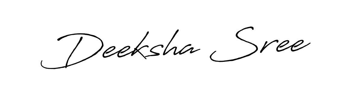 How to make Deeksha Sree signature? Antro_Vectra_Bolder is a professional autograph style. Create handwritten signature for Deeksha Sree name. Deeksha Sree signature style 7 images and pictures png