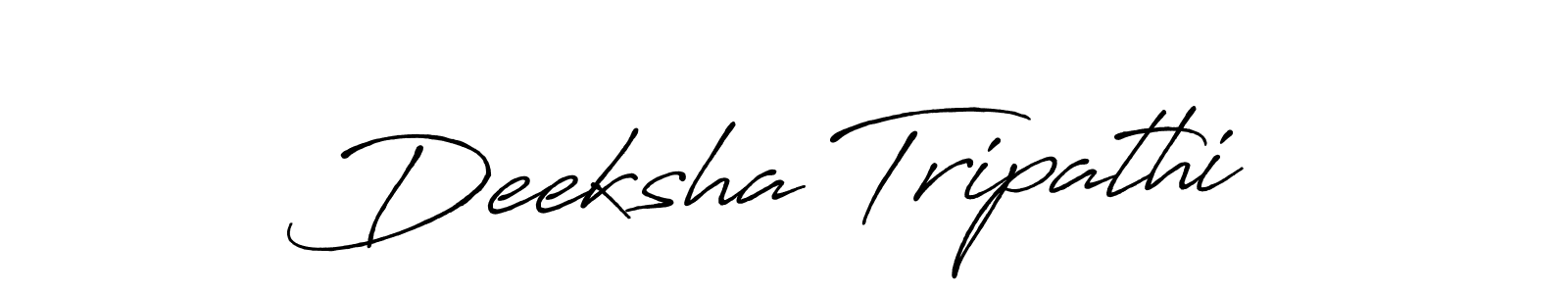 How to make Deeksha Tripathi signature? Antro_Vectra_Bolder is a professional autograph style. Create handwritten signature for Deeksha Tripathi name. Deeksha Tripathi signature style 7 images and pictures png