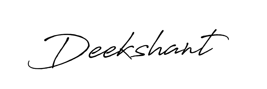 How to make Deekshant name signature. Use Antro_Vectra_Bolder style for creating short signs online. This is the latest handwritten sign. Deekshant signature style 7 images and pictures png