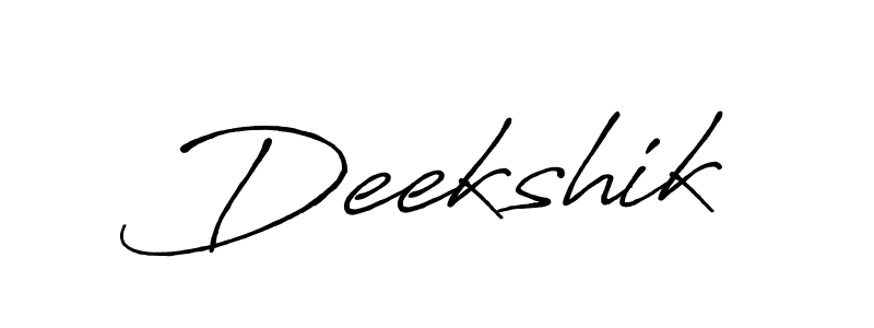 Create a beautiful signature design for name Deekshik. With this signature (Antro_Vectra_Bolder) fonts, you can make a handwritten signature for free. Deekshik signature style 7 images and pictures png