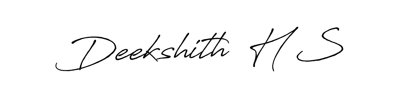 Design your own signature with our free online signature maker. With this signature software, you can create a handwritten (Antro_Vectra_Bolder) signature for name Deekshith  H S. Deekshith  H S signature style 7 images and pictures png