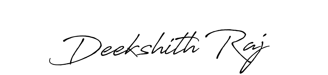 Create a beautiful signature design for name Deekshith Raj. With this signature (Antro_Vectra_Bolder) fonts, you can make a handwritten signature for free. Deekshith Raj signature style 7 images and pictures png