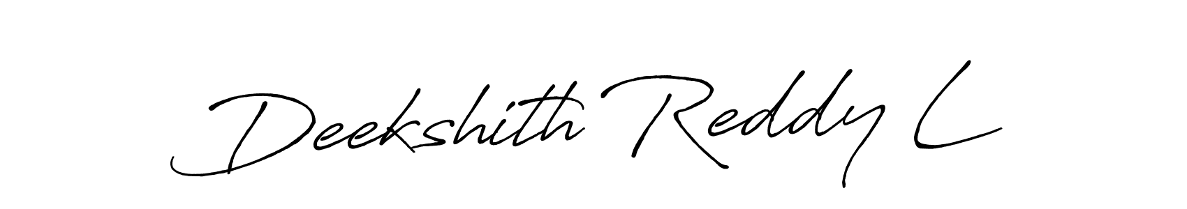 Design your own signature with our free online signature maker. With this signature software, you can create a handwritten (Antro_Vectra_Bolder) signature for name Deekshith Reddy L. Deekshith Reddy L signature style 7 images and pictures png