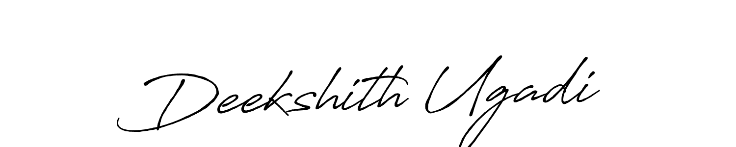 Also You can easily find your signature by using the search form. We will create Deekshith Ugadi name handwritten signature images for you free of cost using Antro_Vectra_Bolder sign style. Deekshith Ugadi signature style 7 images and pictures png