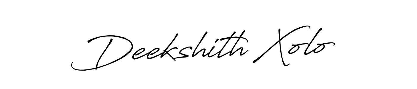 Design your own signature with our free online signature maker. With this signature software, you can create a handwritten (Antro_Vectra_Bolder) signature for name Deekshith Xolo. Deekshith Xolo signature style 7 images and pictures png