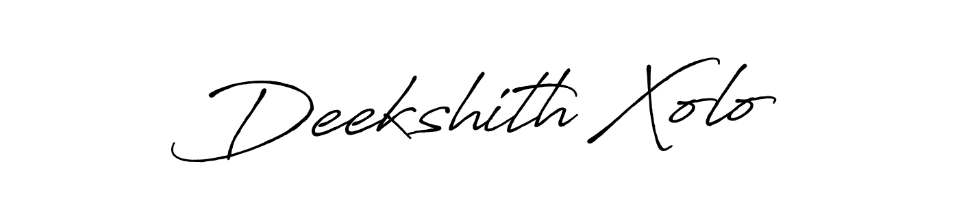 Design your own signature with our free online signature maker. With this signature software, you can create a handwritten (Antro_Vectra_Bolder) signature for name Deekshith Xolo. Deekshith Xolo signature style 7 images and pictures png