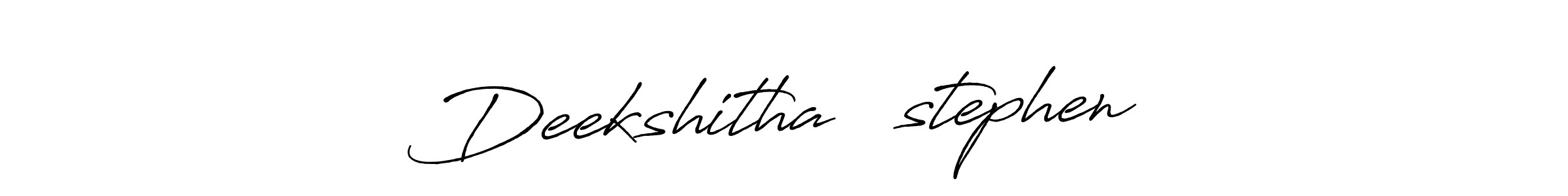 Make a short Deekshitha ❣️stephen signature style. Manage your documents anywhere anytime using Antro_Vectra_Bolder. Create and add eSignatures, submit forms, share and send files easily. Deekshitha ❣️stephen signature style 7 images and pictures png