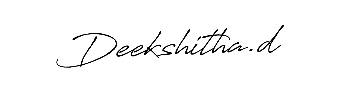 Also we have Deekshitha.d name is the best signature style. Create professional handwritten signature collection using Antro_Vectra_Bolder autograph style. Deekshitha.d signature style 7 images and pictures png