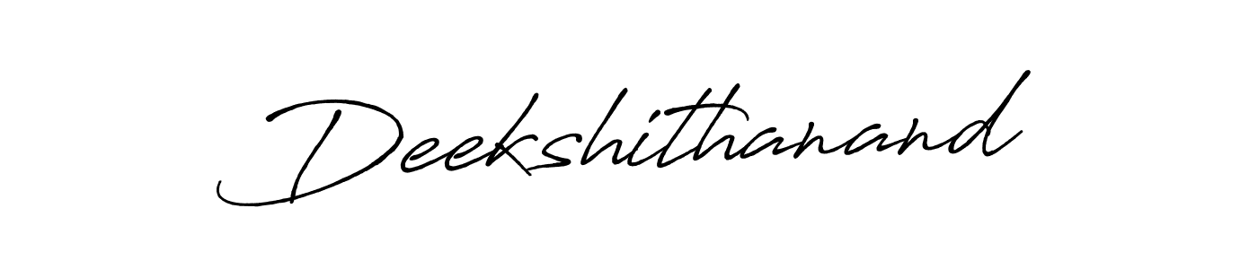 Also we have Deekshithanand name is the best signature style. Create professional handwritten signature collection using Antro_Vectra_Bolder autograph style. Deekshithanand signature style 7 images and pictures png