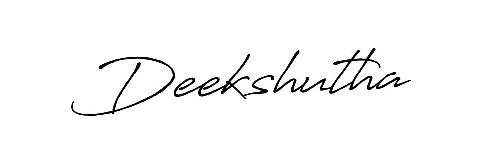 Deekshutha stylish signature style. Best Handwritten Sign (Antro_Vectra_Bolder) for my name. Handwritten Signature Collection Ideas for my name Deekshutha. Deekshutha signature style 7 images and pictures png