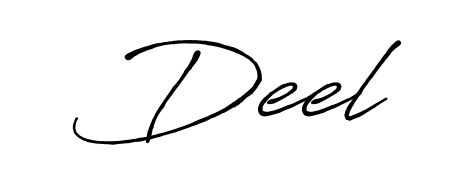 A sleek calligraphic signature for name Deel utilizing Antro_Vectra_Bolder styling. Great for adding personal signatures to photos and art. Deel signature style 7 images and pictures png