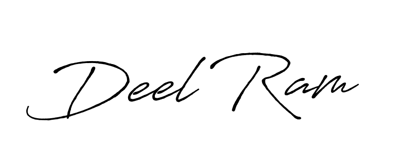 How to make Deel Ram name signature. Use Antro_Vectra_Bolder style for creating short signs online. This is the latest handwritten sign. Deel Ram signature style 7 images and pictures png