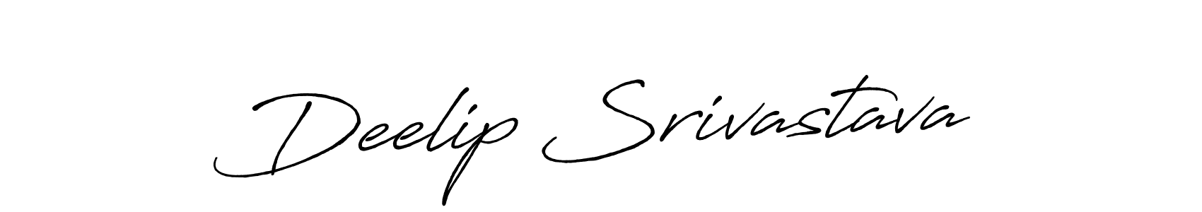How to make Deelip Srivastava name signature. Use Antro_Vectra_Bolder style for creating short signs online. This is the latest handwritten sign. Deelip Srivastava signature style 7 images and pictures png