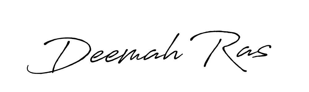 Create a beautiful signature design for name Deemah Ras. With this signature (Antro_Vectra_Bolder) fonts, you can make a handwritten signature for free. Deemah Ras signature style 7 images and pictures png
