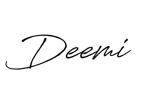 It looks lik you need a new signature style for name Deemi. Design unique handwritten (Antro_Vectra_Bolder) signature with our free signature maker in just a few clicks. Deemi signature style 7 images and pictures png