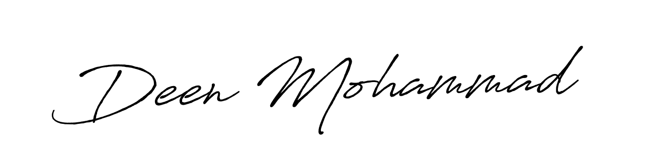 Create a beautiful signature design for name Deen Mohammad. With this signature (Antro_Vectra_Bolder) fonts, you can make a handwritten signature for free. Deen Mohammad signature style 7 images and pictures png