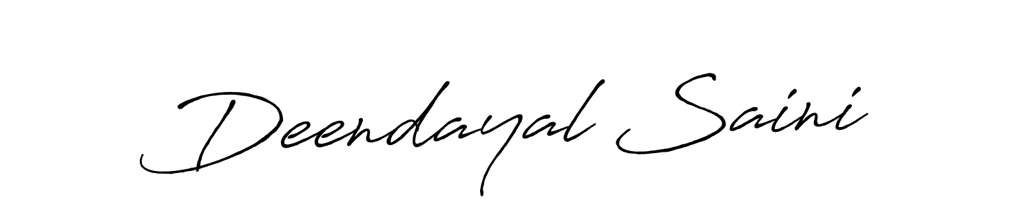 Design your own signature with our free online signature maker. With this signature software, you can create a handwritten (Antro_Vectra_Bolder) signature for name Deendayal Saini. Deendayal Saini signature style 7 images and pictures png