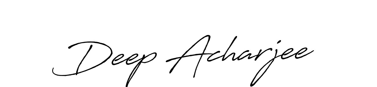 Use a signature maker to create a handwritten signature online. With this signature software, you can design (Antro_Vectra_Bolder) your own signature for name Deep Acharjee. Deep Acharjee signature style 7 images and pictures png