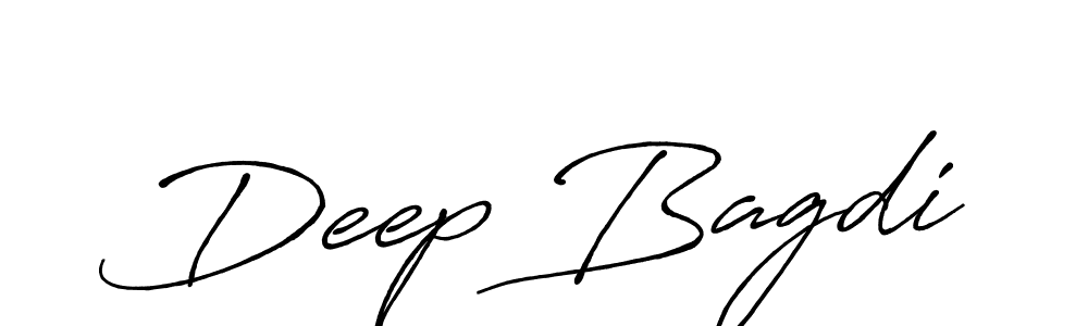 Make a beautiful signature design for name Deep Bagdi. With this signature (Antro_Vectra_Bolder) style, you can create a handwritten signature for free. Deep Bagdi signature style 7 images and pictures png