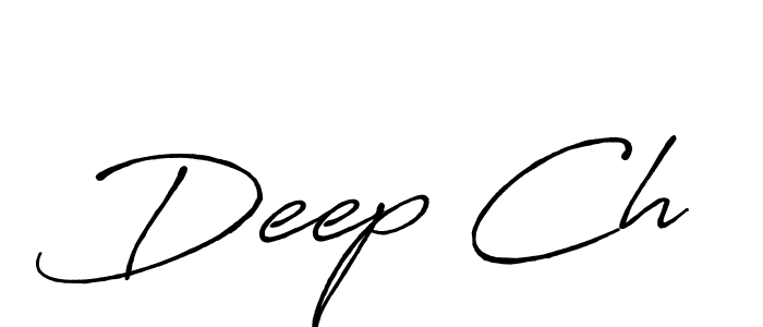 Use a signature maker to create a handwritten signature online. With this signature software, you can design (Antro_Vectra_Bolder) your own signature for name Deep Ch. Deep Ch signature style 7 images and pictures png