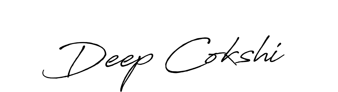 Once you've used our free online signature maker to create your best signature Antro_Vectra_Bolder style, it's time to enjoy all of the benefits that Deep Cokshi name signing documents. Deep Cokshi signature style 7 images and pictures png