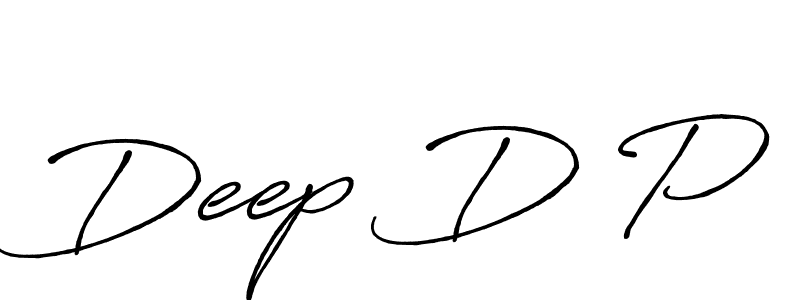 Make a beautiful signature design for name Deep D P. With this signature (Antro_Vectra_Bolder) style, you can create a handwritten signature for free. Deep D P signature style 7 images and pictures png