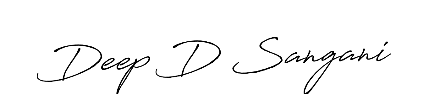 How to make Deep D Sangani signature? Antro_Vectra_Bolder is a professional autograph style. Create handwritten signature for Deep D Sangani name. Deep D Sangani signature style 7 images and pictures png