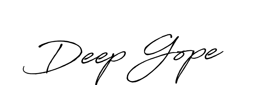 How to make Deep Gope name signature. Use Antro_Vectra_Bolder style for creating short signs online. This is the latest handwritten sign. Deep Gope signature style 7 images and pictures png