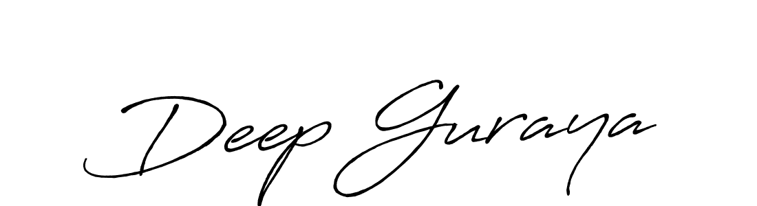Also we have Deep Guraya name is the best signature style. Create professional handwritten signature collection using Antro_Vectra_Bolder autograph style. Deep Guraya signature style 7 images and pictures png
