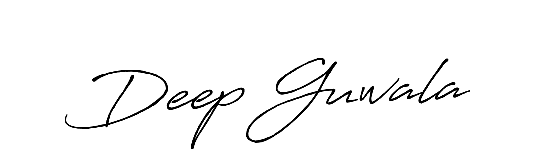 How to make Deep Guwala name signature. Use Antro_Vectra_Bolder style for creating short signs online. This is the latest handwritten sign. Deep Guwala signature style 7 images and pictures png