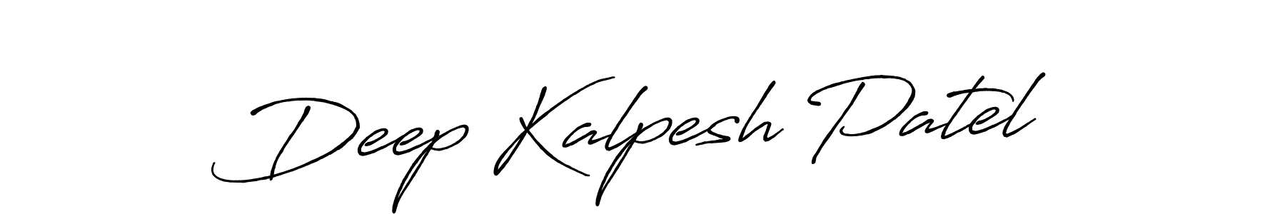Deep Kalpesh Patel stylish signature style. Best Handwritten Sign (Antro_Vectra_Bolder) for my name. Handwritten Signature Collection Ideas for my name Deep Kalpesh Patel. Deep Kalpesh Patel signature style 7 images and pictures png